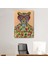Kokoş Leopar, Çiçek Taçlı Sosyetik Leopar Tablosu -6325 7