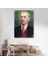 Atatürk Portre Tablosu Mustafa Kemal Atatürk Dikdörtgen Dekoratif Kanvas Tablo-Cs-69 7