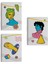 Pop Art Renkli Dekoratif Duvar Tablosu Üçlü SET-ES-117 1