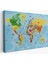 Türkçe Dünya Haritası Kanvas Tablo Son Derece Detaylı ve DEKORATIF-1995 1