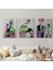 Süerreal Çift Dekoratif Duvar Tablosu Üçlü SET-ET-119 2