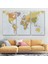 Dünya Haritası Dekoratif Kanvas Tablo 1042 3