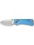 Baby Banter 2 Thumb Stud & Crossbar Lock Knife Blue Aluminum Handle Çakı 1
