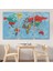 Dünya Haritası Kanvas Tablo Son Derece Detaylı Dekoratif OKYANUSLU-2021 3