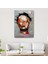 Fırça Darbesi Insan Yüzü Kanvas Tablo, Soyut Kadın Yüzü Portresi Kanvas TABLO-5210 2