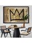Siyah Çerçeveli Jean Michel Basquiat Notlar ve Taç Eseri Kanvas Tablo 8