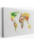 Dünya Haritası Dekoratif Kanvas Tablo Ülke ve Başkentli 1513 1