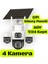 4 Kameralı Çift Panelli 4g Solar Kamera Aov 7/24 Kayıt 2