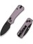 Baby Banter 2 Thumb Stud & Crossbar Lock Knife Purple Aluminum Handle Black Stonewashed Çakı 2