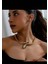 LUKS YİLAN TASARİMLİ TASLİ KOLYE 1