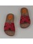 Kırmızı Kadın Jel Tabanlı Düz Fiyonklu Terlik 11-367 2