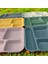 Tabldot 5 Bölmeli Lüks Plastik Piknik Tablot Yemek Servis Tabağı Pudra 21 x 31 x 3,5 (H) cm 7