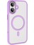 Apple iPhone 16 Kılıf Wireless Şarj Özellikli Xemu Krom Magsafe Silikon Kapak-Pembe 3