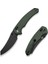 Sixgill Thumb Stud & Crossbar Lock Knife Black Stonewashed Green Micarta Handle Çakı 2