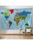Türkçe Eğitici Ülke ve Başkent Okyanus Detaylı Atlas Dünya Haritası Duvar Örtüsü-Halısı 3866 6