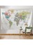 Türkçe Eğitici Ülke ve Başkent Detaylı Atlası Dünya Haritası Duvar Örtüsü-Halısı 3850 6