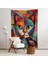 Pablo Picasso Tarzı - Soyut Renkli Kedi Duvar ÖRTÜSÜ-7375 7
