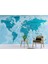 Dünya Haritası Duvar Kağıdı Detaylı Ülke ve Başkentli Ingilizce Dünya HARITASI-2135 3