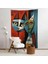 Pablo Picasso Tarzı - Soyut Renkli Kedi Duvar ÖRTÜSÜ-7370 7