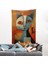 Pablo Picasso Tarzı - Soyut Renkli Kedi Duvar ÖRTÜSÜ-7373 1