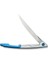 Shawka Folding Fillet Knife Silver And Blue Aluminum Handle Çakı 4
