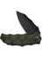 Natterjack Flipper & Thumb Stud & Button Lock Knife Milled Od Green G10 Handle Çakı 4