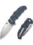 Natterjack Flipper & Thumb Stud & Button Lock Knife Milled Neutral Blue G10 Handle Çakı 2