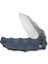 Natterjack Flipper & Thumb Stud & Button Lock Knife Milled Neutral Blue G10 Handle Çakı 4