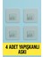 7x7 cm Süper Güçlü Yapışkanlı Banyo Askısı Yedek 4 Adet Sticker Raf Tutucu Askı 1
