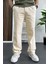 Erkek Rahat Kalıp Keten Pantolon Krem EDW266 2