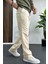 Erkek Rahat Kalıp Keten Pantolon Krem EDW266 4