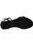 DS24015 4fx Siyah Kadın Düz Sandalet 6