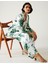 Çiçek Desenli Wide Leg Saten Pantolon 3