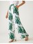 Çiçek Desenli Wide Leg Saten Pantolon 4