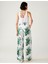 Çiçek Desenli Wide Leg Saten Pantolon 5