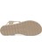 CS22053 4fx Bej Kadın Düz Sandalet 6