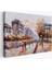 Paris Sokakları Yağlıboya Görünüm Dekoratif Kanvas Duvar TABLOSU-3483 1
