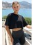 Aura Crop T-Shirt Siyah 1