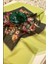 Yeşil Siyah Vintage Boho Tarz Masa Örtüsü 7