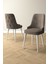 Mabel Beyaz 80X132 Açılabilir Mdf Masa Yemek Odası Takımı, Mutfak Takımı 6 Adet Sandalye 4