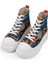 Kadın Vegan Çok Renkli Kalın Taban High Sneakers - Blossom Hug Tasarım 1