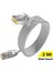 2 Metre Cat6 Internet Kablosu Ethernet Utp Patch High Speed Açık Gri 2