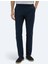 Lacivert Düz Dokuma Regular Fit Casual Pamuk Karışımlı Pantolon 1