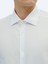 Beyaz Düz Slim Fit Dokuma Klasik Pamuk Karışımlı Gömlek 3