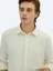 Beyaz Düz Oversize Fit Dokuma Casual Pamuk Karışımlı Gömlek 3
