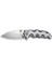 Natterjack Flipper & Thumb Stud & Button Lock Knife White & Black Layered G10 Handle Çakı 1