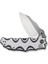 Natterjack Flipper & Thumb Stud & Button Lock Knife White & Black Layered G10 Handle Çakı 4
