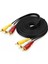 3rca To 3rca Kablo - Altın Uçlu , Kompozit Ses ve Video Aktarım Av Kablosu 2 Metre 1
