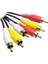 3rca To 3rca Kablo - Altın Uçlu , Kompozit Ses ve Video Aktarım Av Kablosu 2 Metre 2