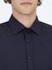 Lacivert Düz Slim Fit Dokuma Klasik Pamuk Karışımlı Gömlek 4